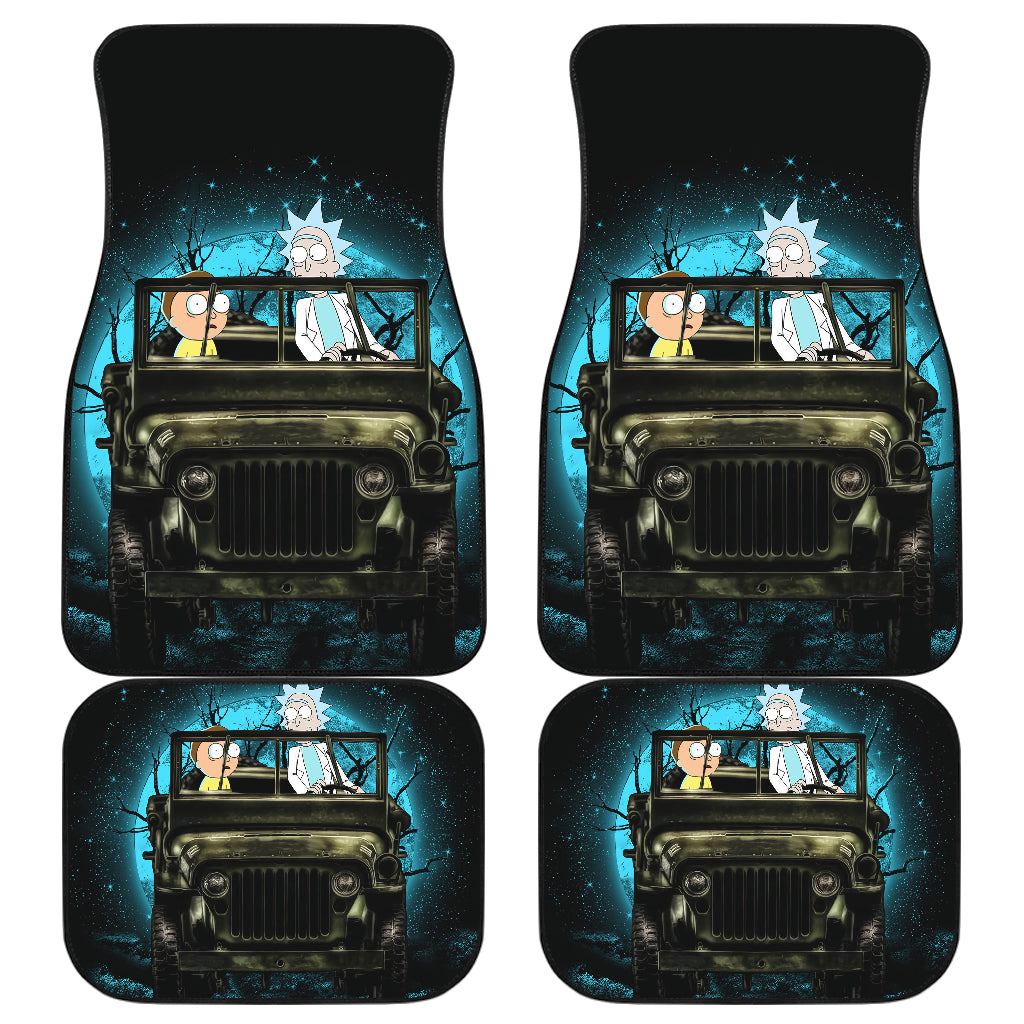 Rick and Morty Funny Moonlight Halloween Car Floor Mats Accessories