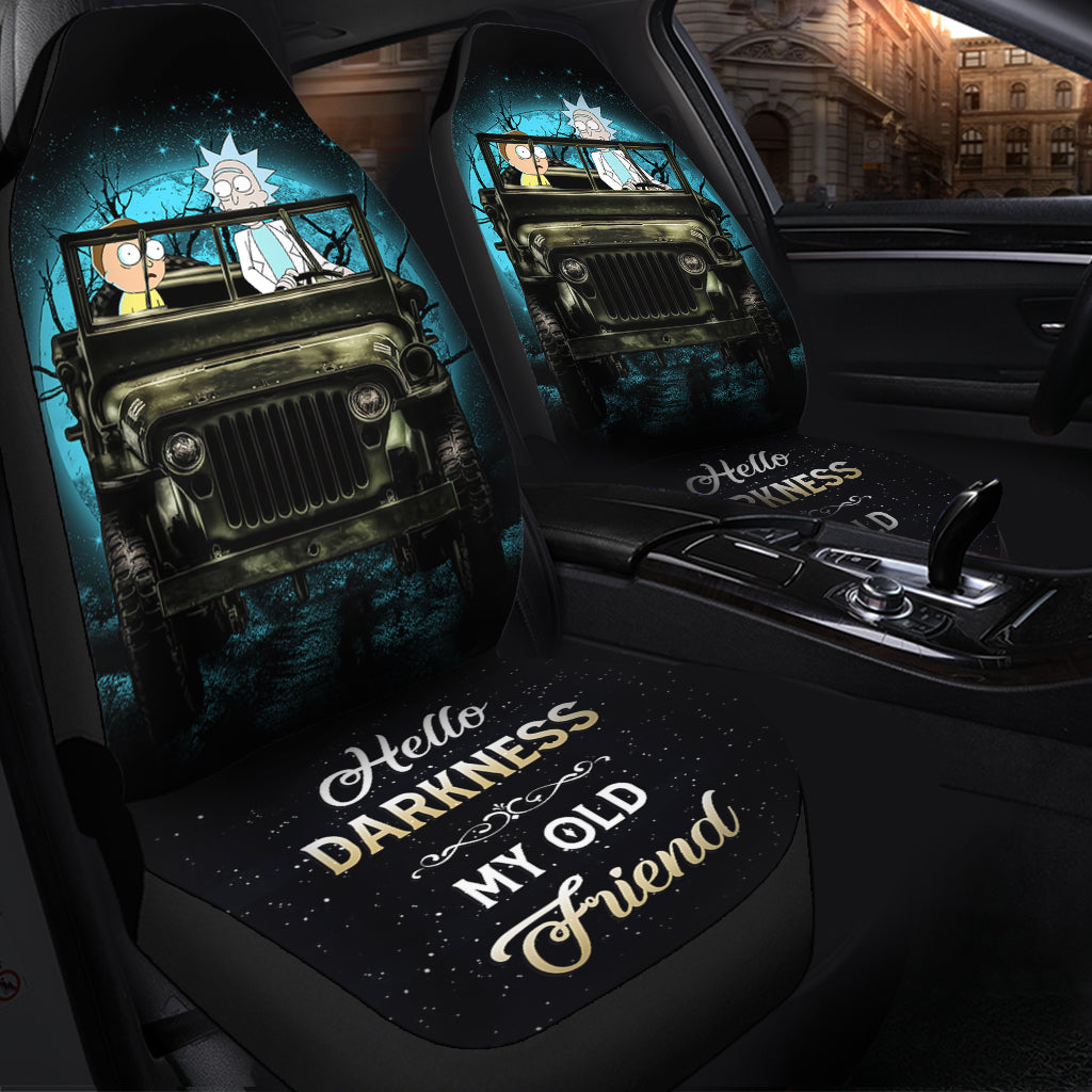 Rick And Morty Halloween Moonlight Ride Jeep Custom Car Seat Covers
