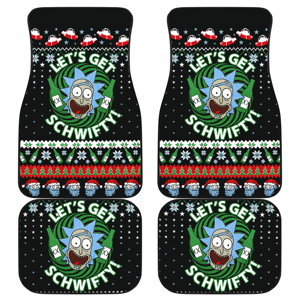 Rick and Morty Christmas Car Floor Mats | Automotive Accessories