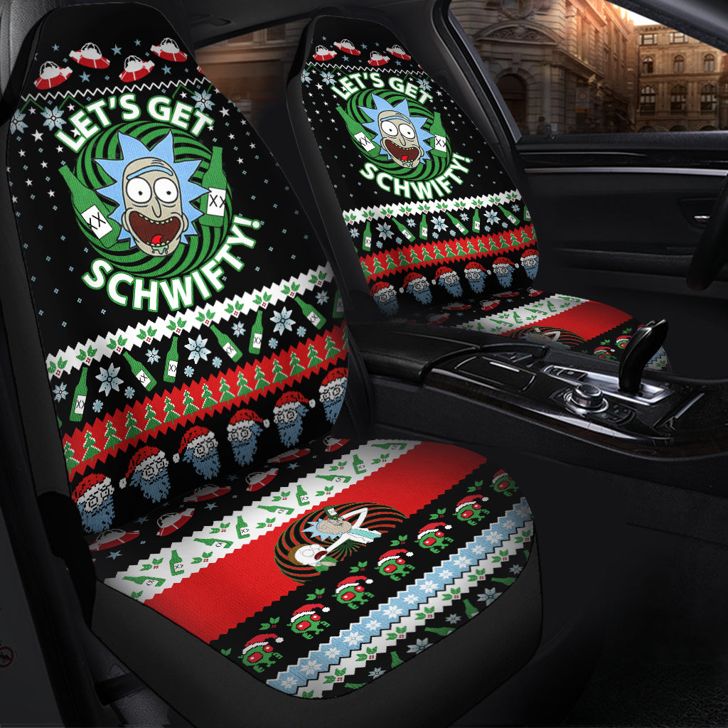 Rick and Morty Christmas Premium Custom Car Seat Covers Protectors