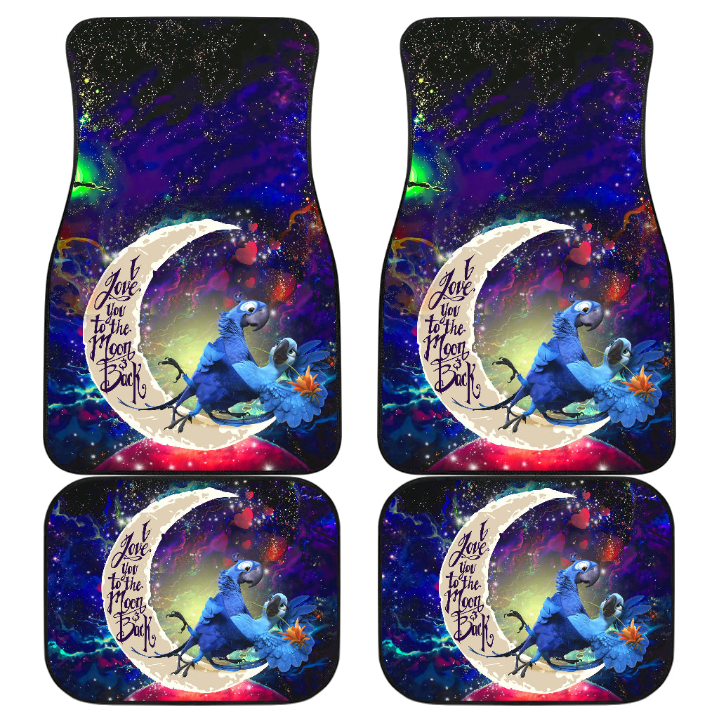 Galaxy Car Floor Mats - Rio Blu and Jewel Love You To The Moon