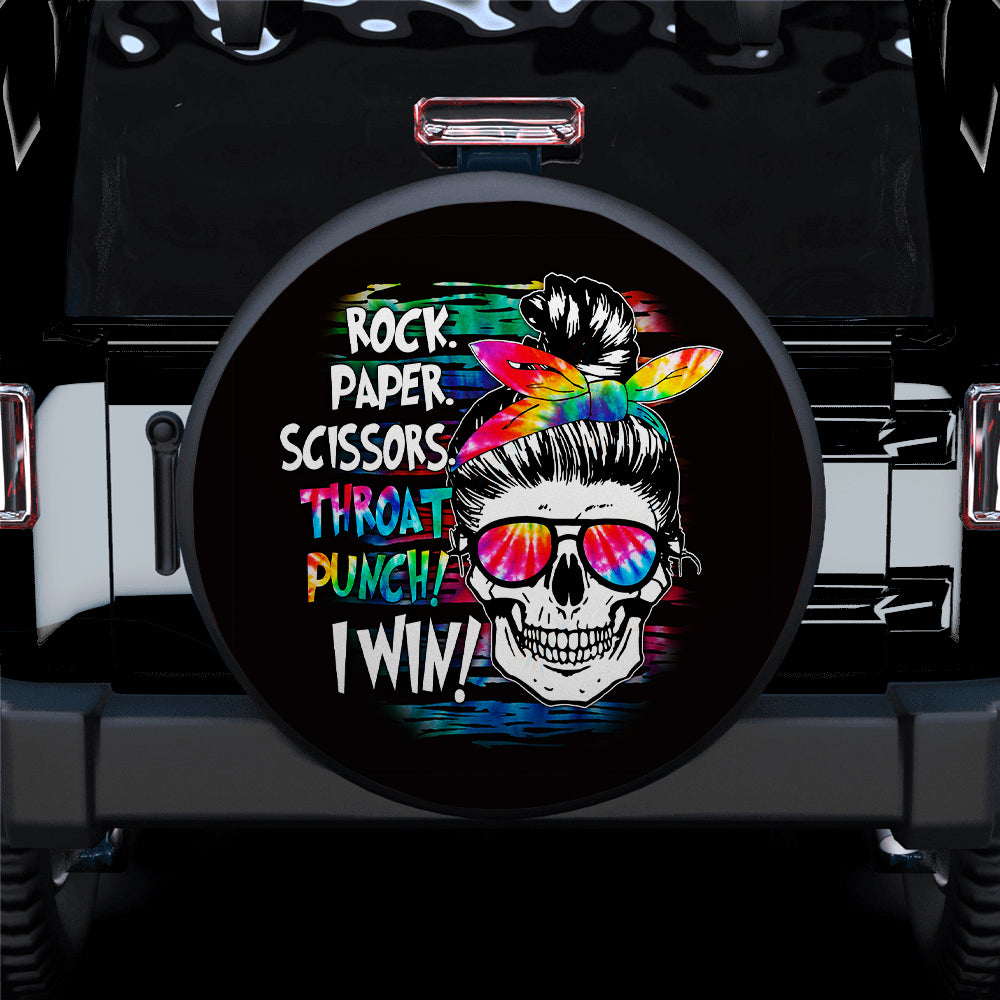 Rock Paper Scissors Jeep Tire Cover Gift for Campers and Adventurers