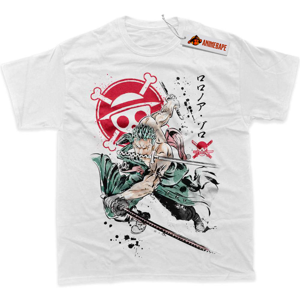 One Piece Roronoa Zoro Graphic Tee, Anime Shirt for Fans
