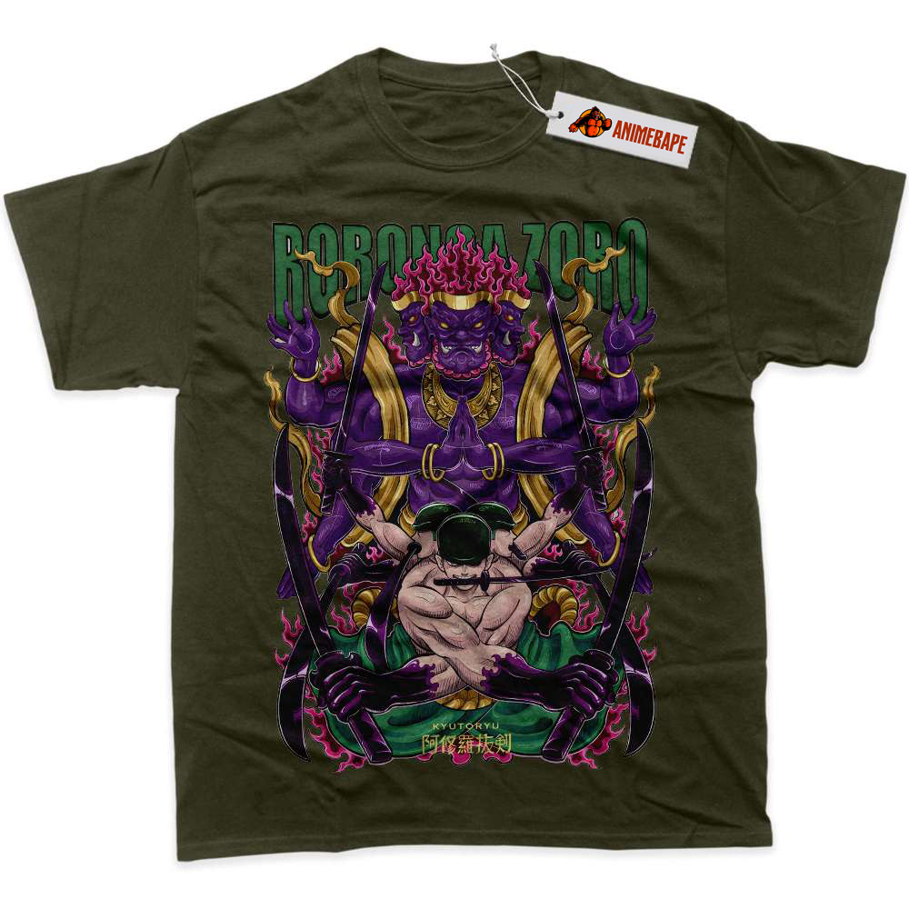 One Piece Roronoa Zoro Graphic Tee, Anime Shirt for Fans