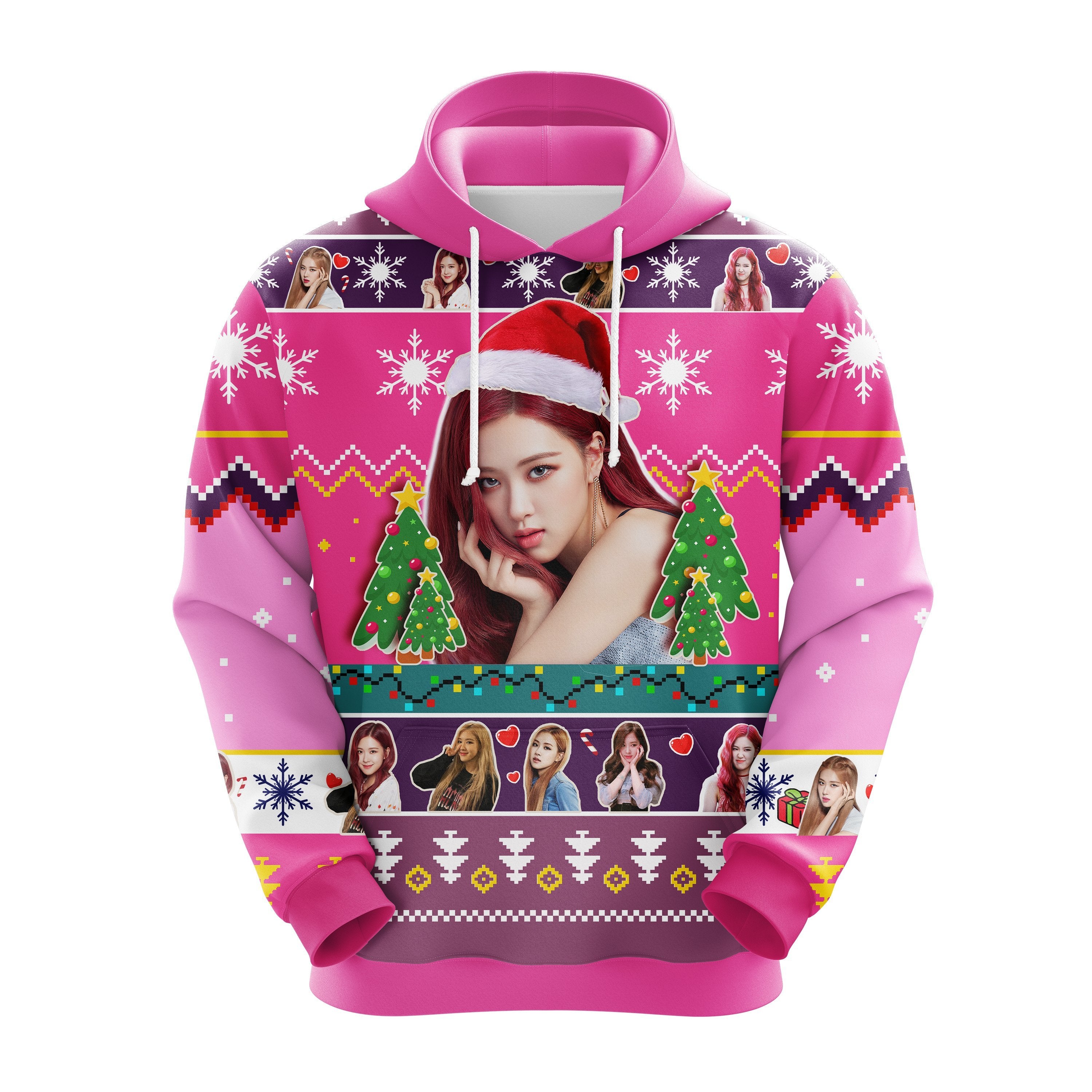 Blackpink Rose Christmas Hoodie Cute Gift Idea for Thanksgiving