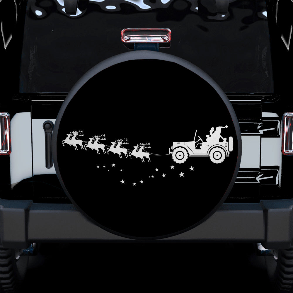Santa Claus Jeep Car Spare Tire Covers Holiday Gift for Campers