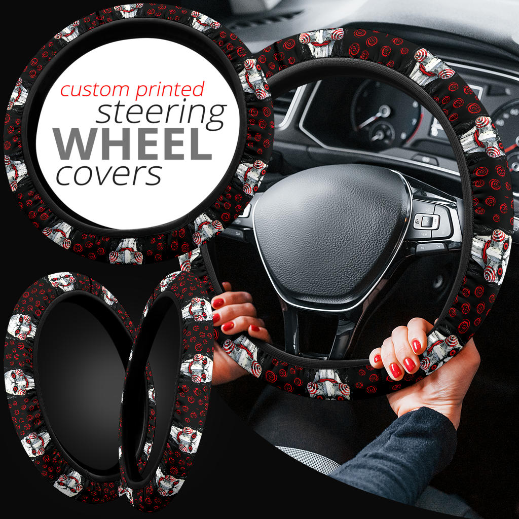 Horror Movies Christmas Custom Premium Car Steering Wheel Cover