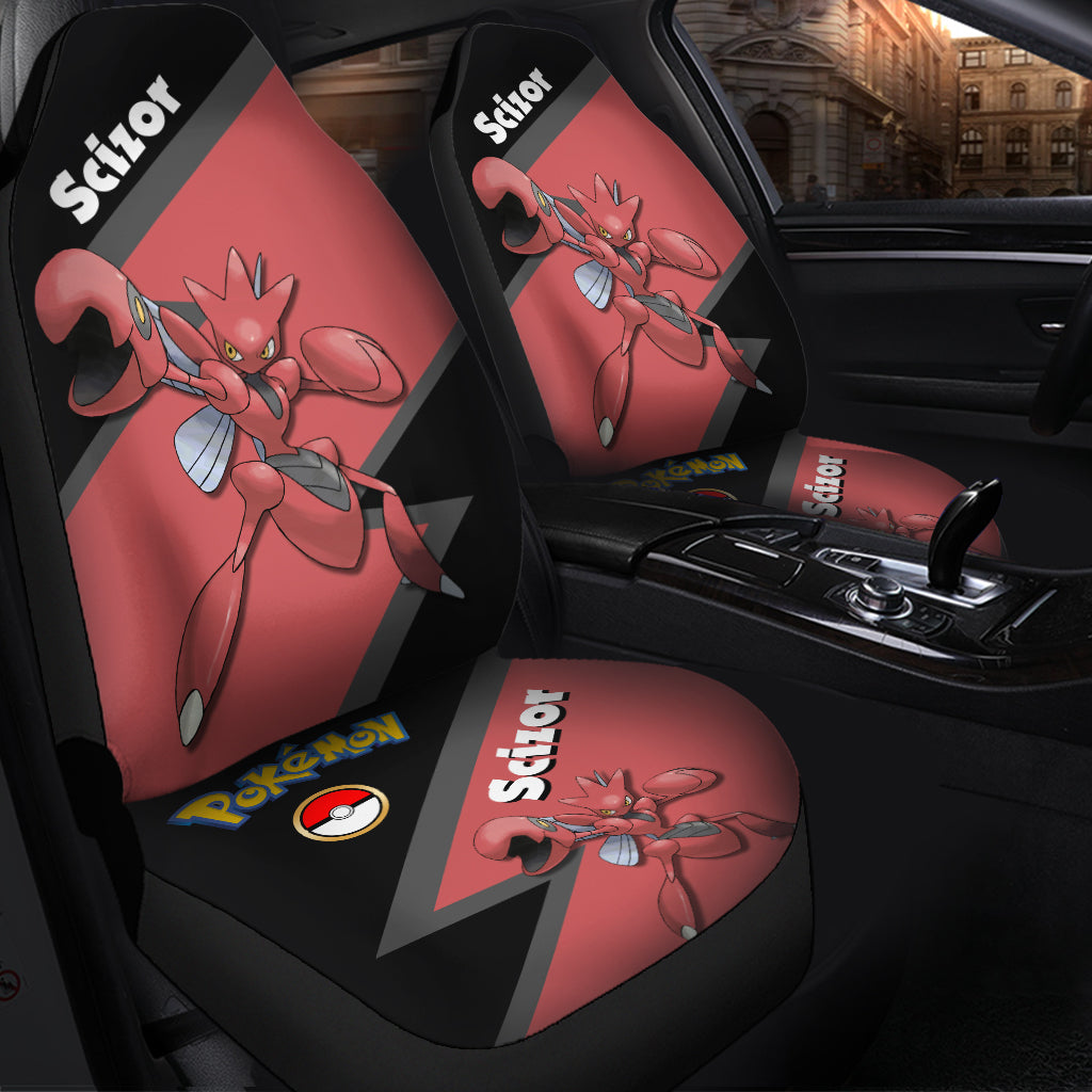 Scizor Pokemon Custom Car Seat Covers Protectors Premium Decor