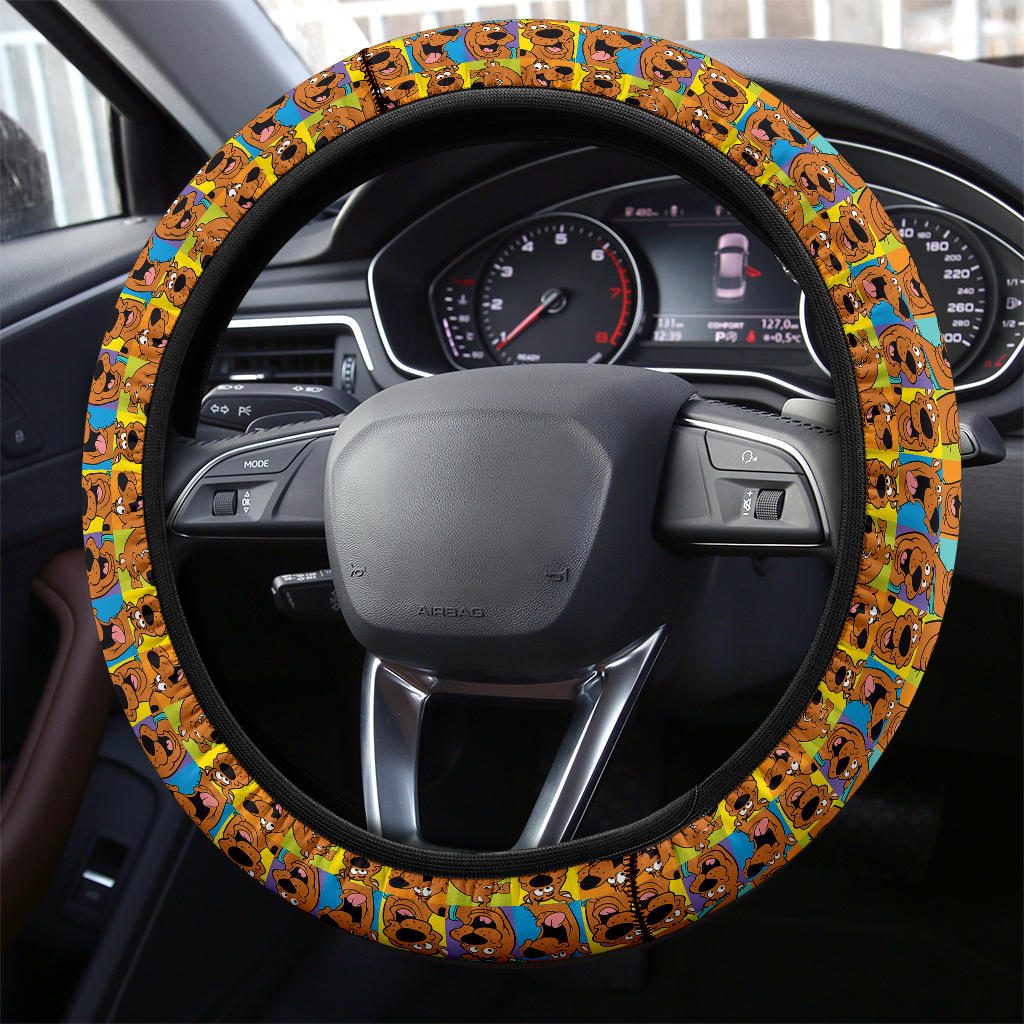 Scooby Doo Funny Premium Steering Wheel Cover for Cars