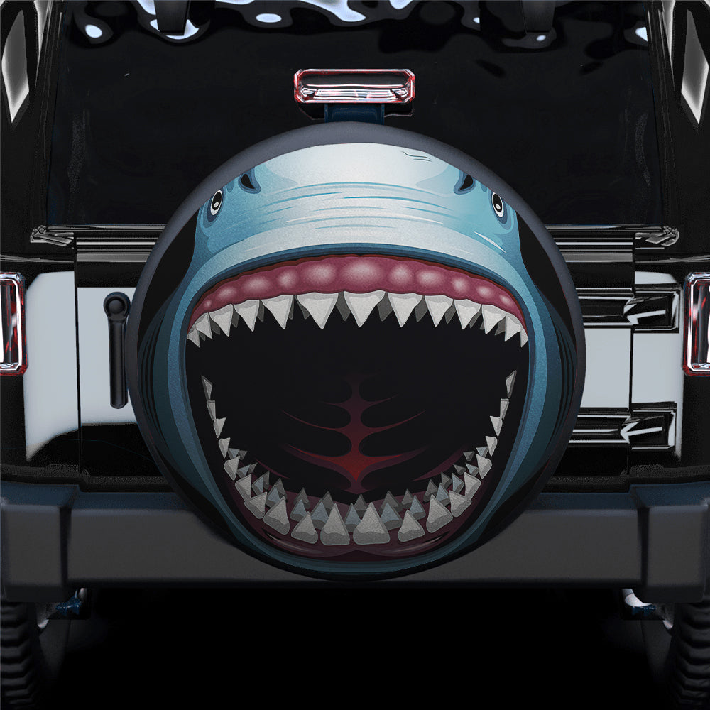 Shark Design Spare Tire Cover for Jeep Campers Gift