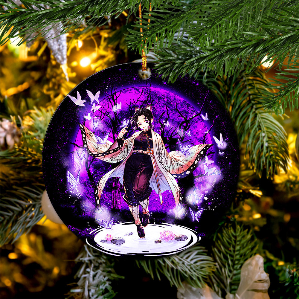 Shinobu Demon Slayer Ornament Holiday Gift Moonlight  Circle