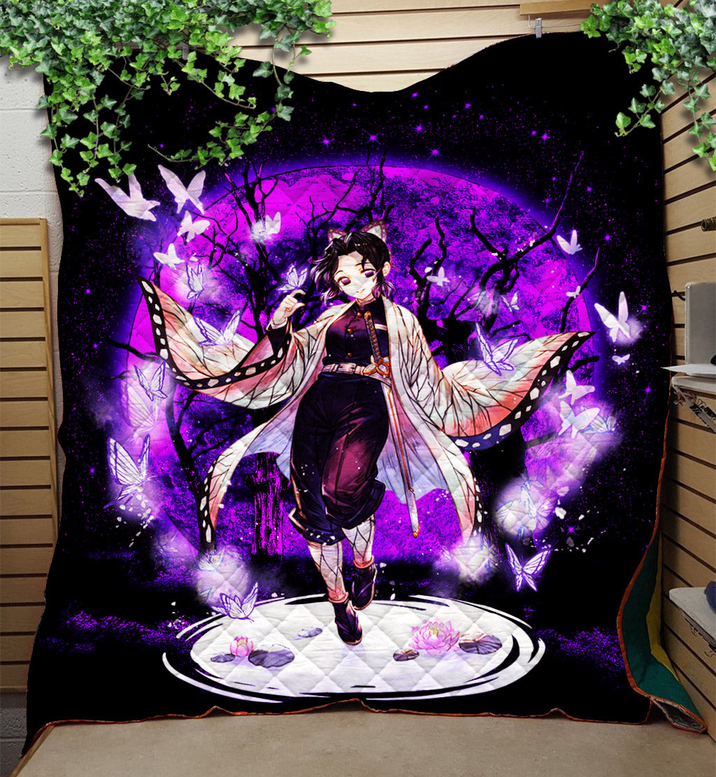 Demon Slayer Shinobu Moonlight Quilt Blanket for Comfort and Style