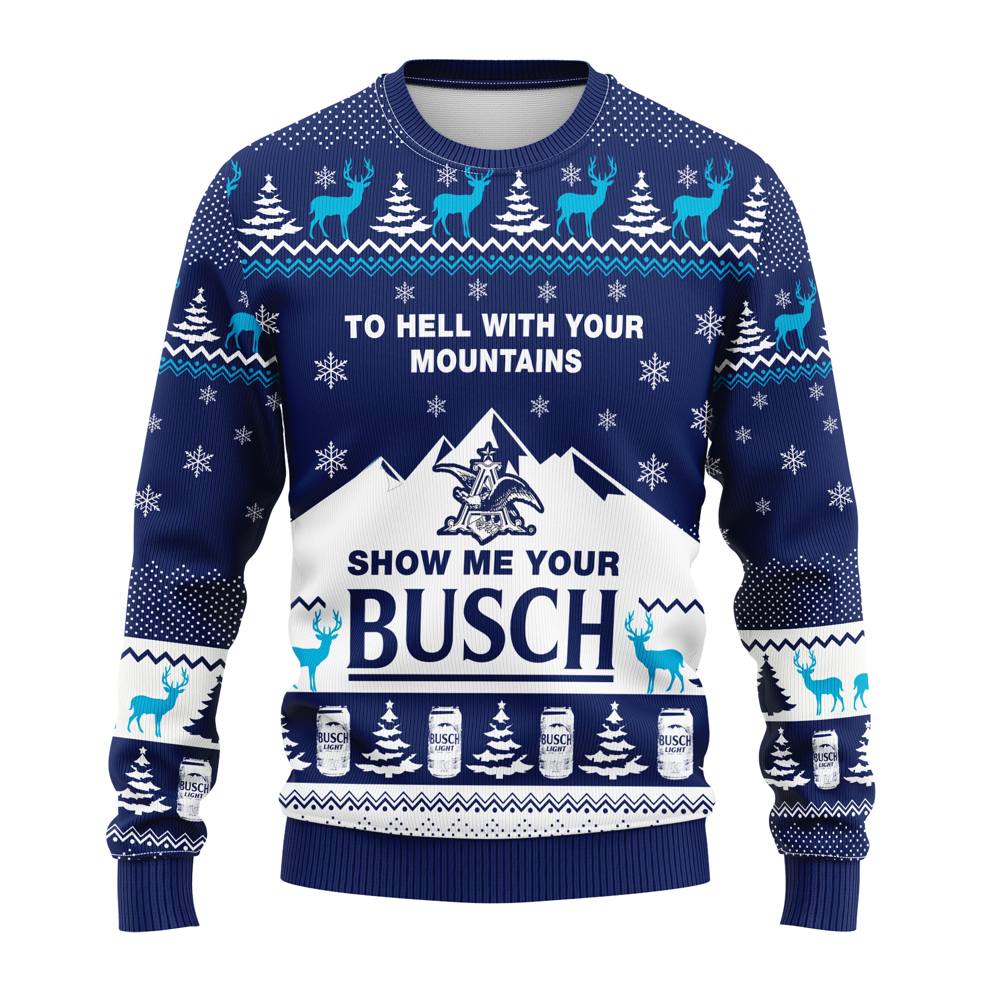 Busch Ugly Christmas Sweater - Unique Thanksgiving Gift Idea