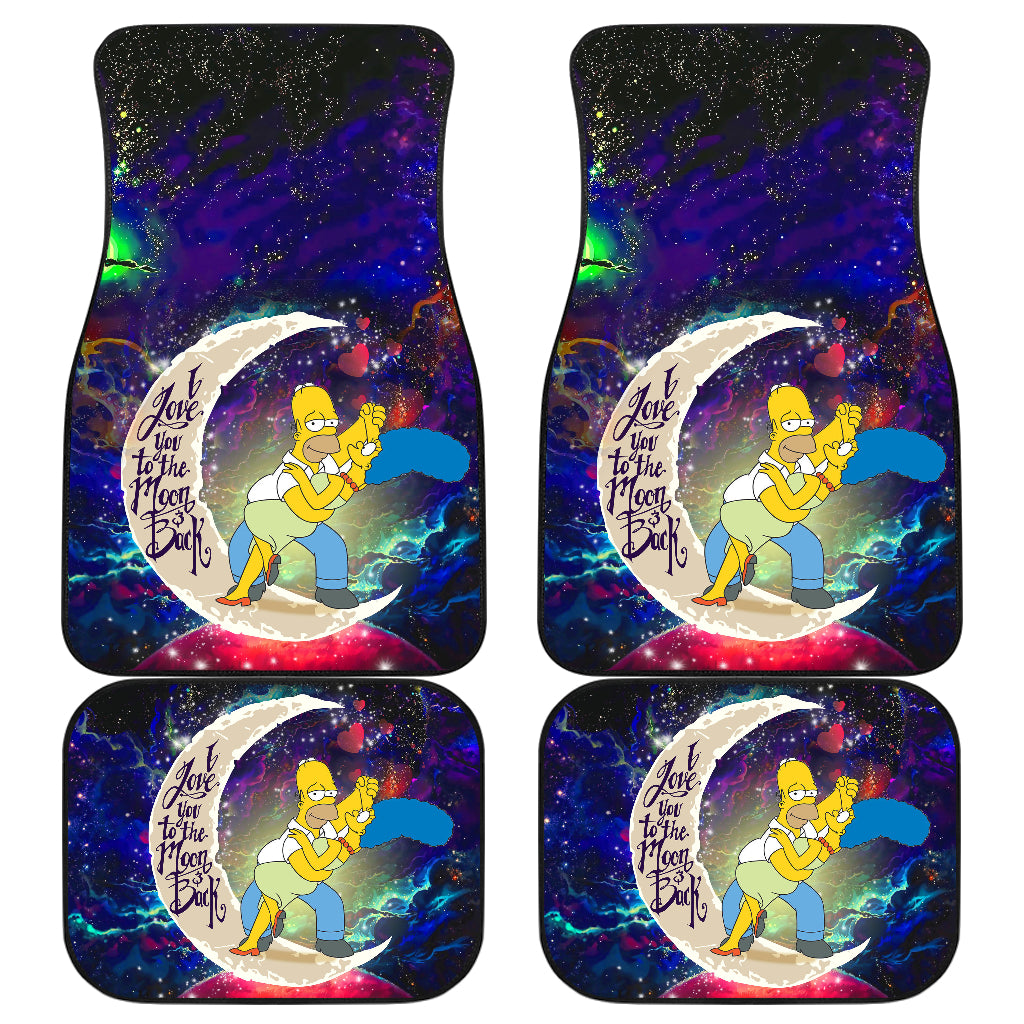 Simpsons Love You To The Moon Galaxy Car Floor Mats Accessories