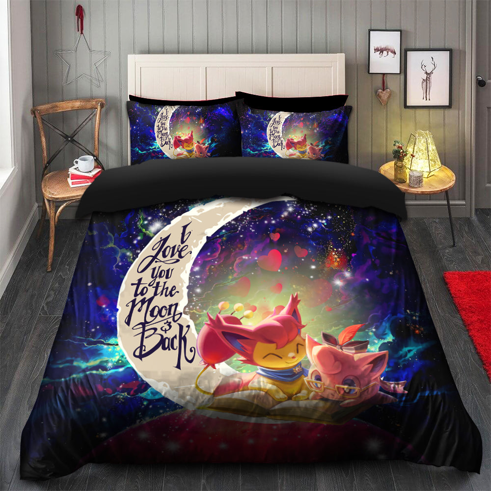 Skitty Jigglypuff Galaxy Bedding Set Duvet Cover & 2 Pillowcases