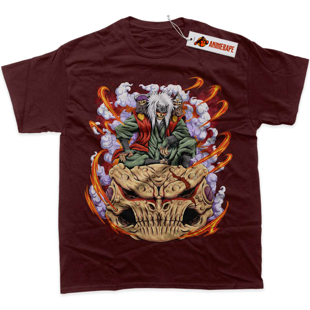 Jiraiya Skull Naruto Anime Graphic T-Shirt for Fans and Collectors