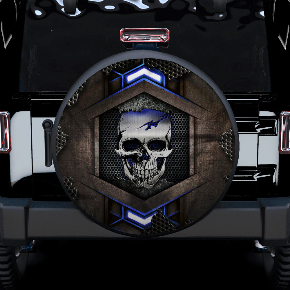 Skull Design Jeep Spare Tire Cover Gift for Campers and Adventurers