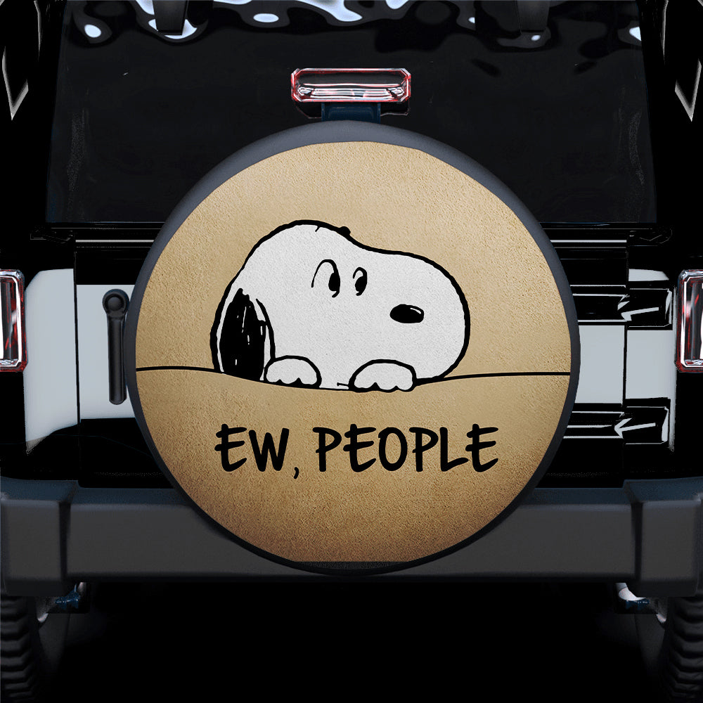 Snoopy Ew People Funny Spare Tire Cover for Jeep Campers Gift
