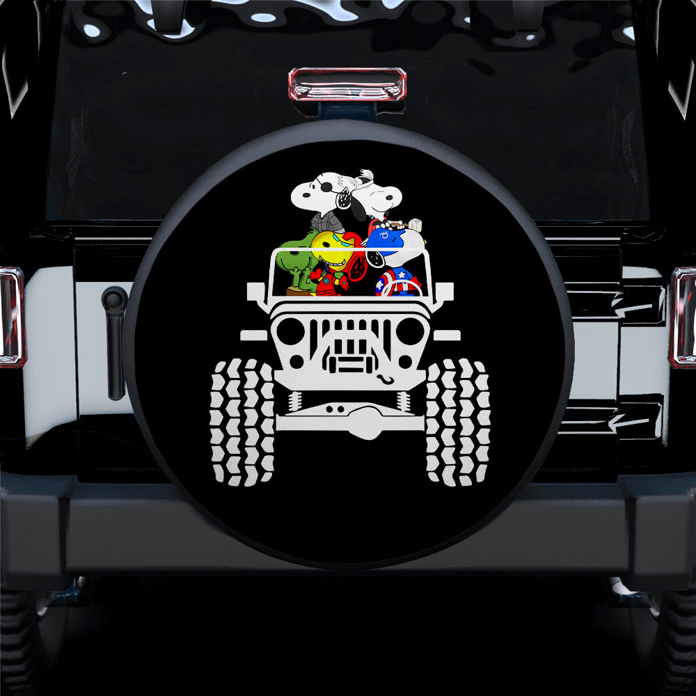 Snoopy Gift for Campers Jeep Car Spare Tire Covers
