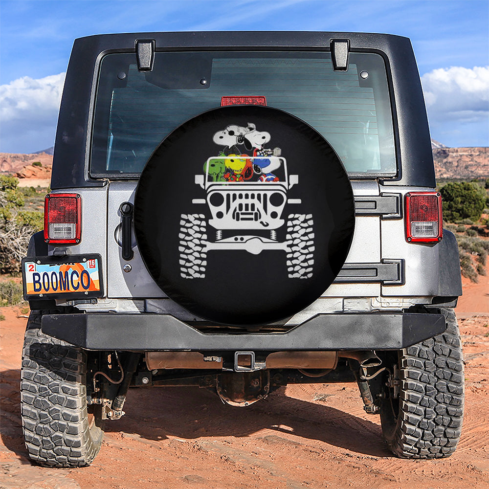 Snoopy Gift for Campers Jeep Car Spare Tire Covers