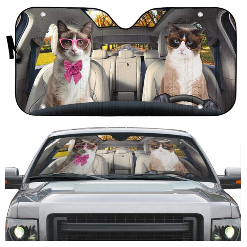 Snowshoe Cat Sun Shades for Car Windshield Accessories and Decor