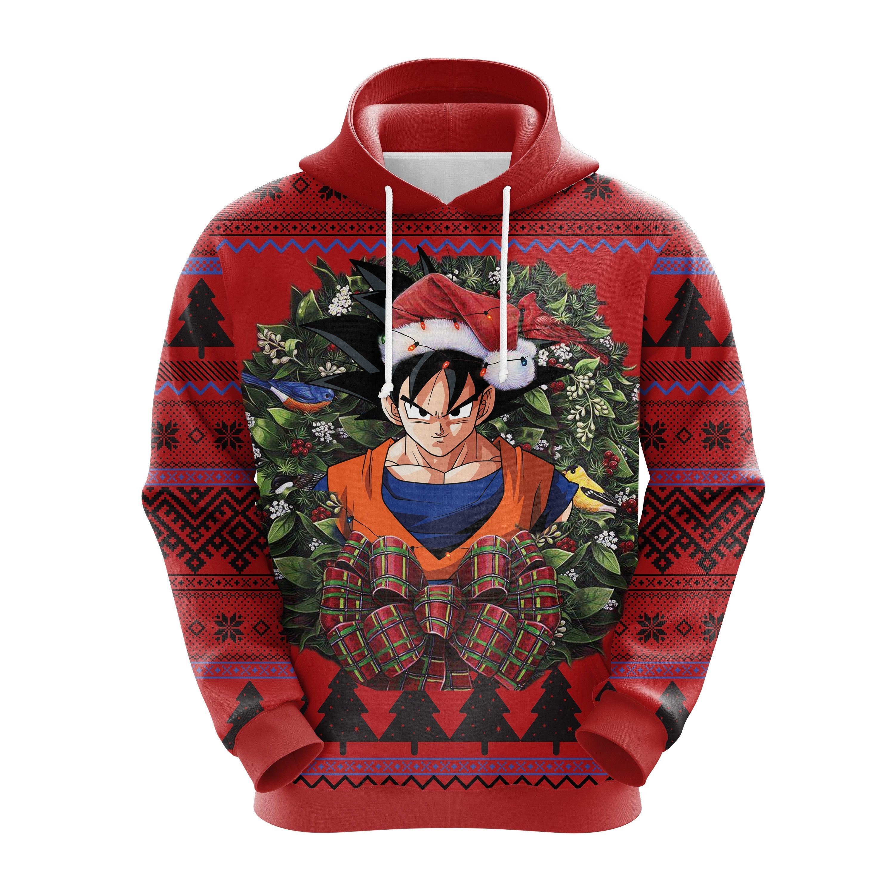 Super Saiyan Goku Christmas Hoodie Cute Noel Gift Idea for Kids