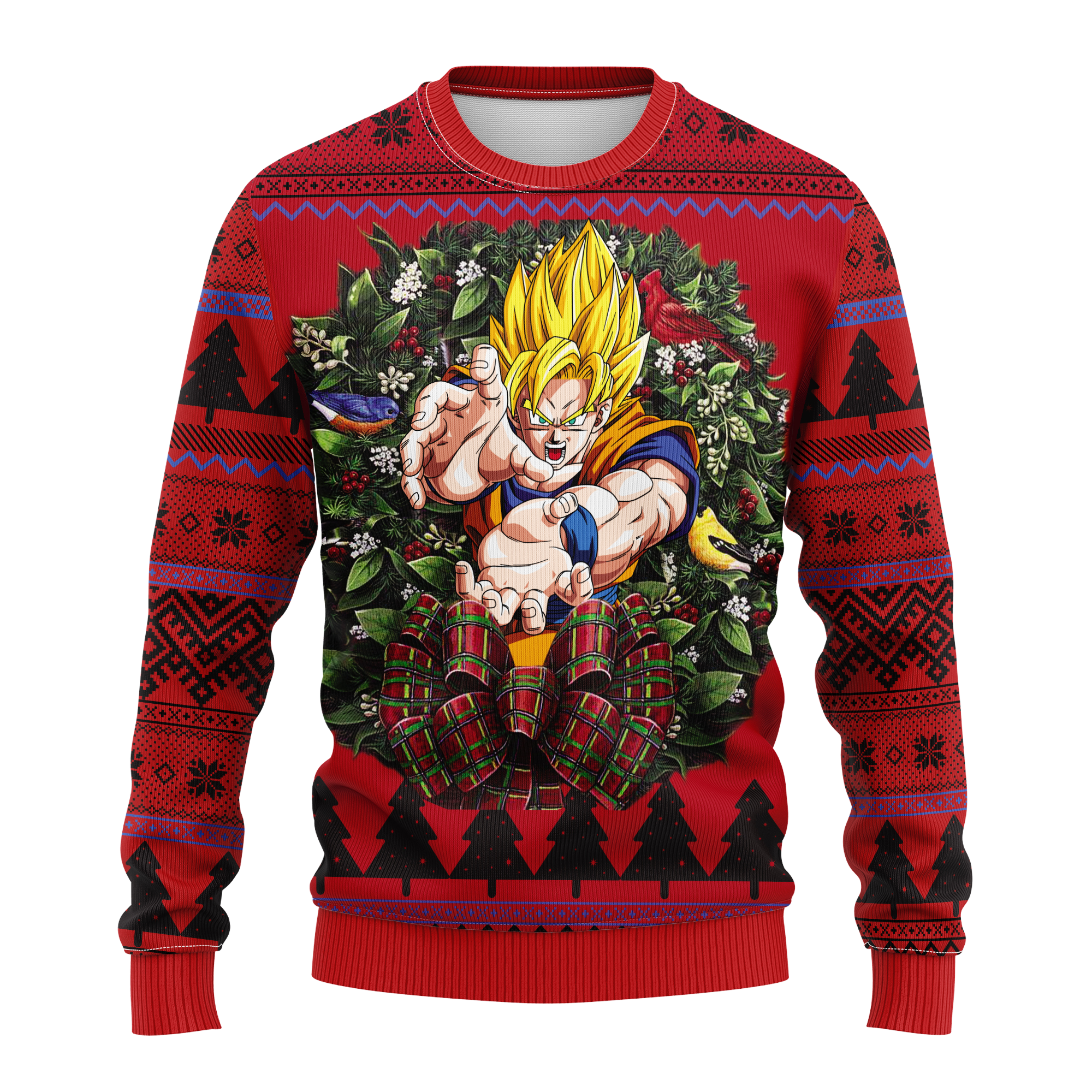 Super Saiyan 2 Goku Ugly Christmas Sweater Thanksgiving Gift