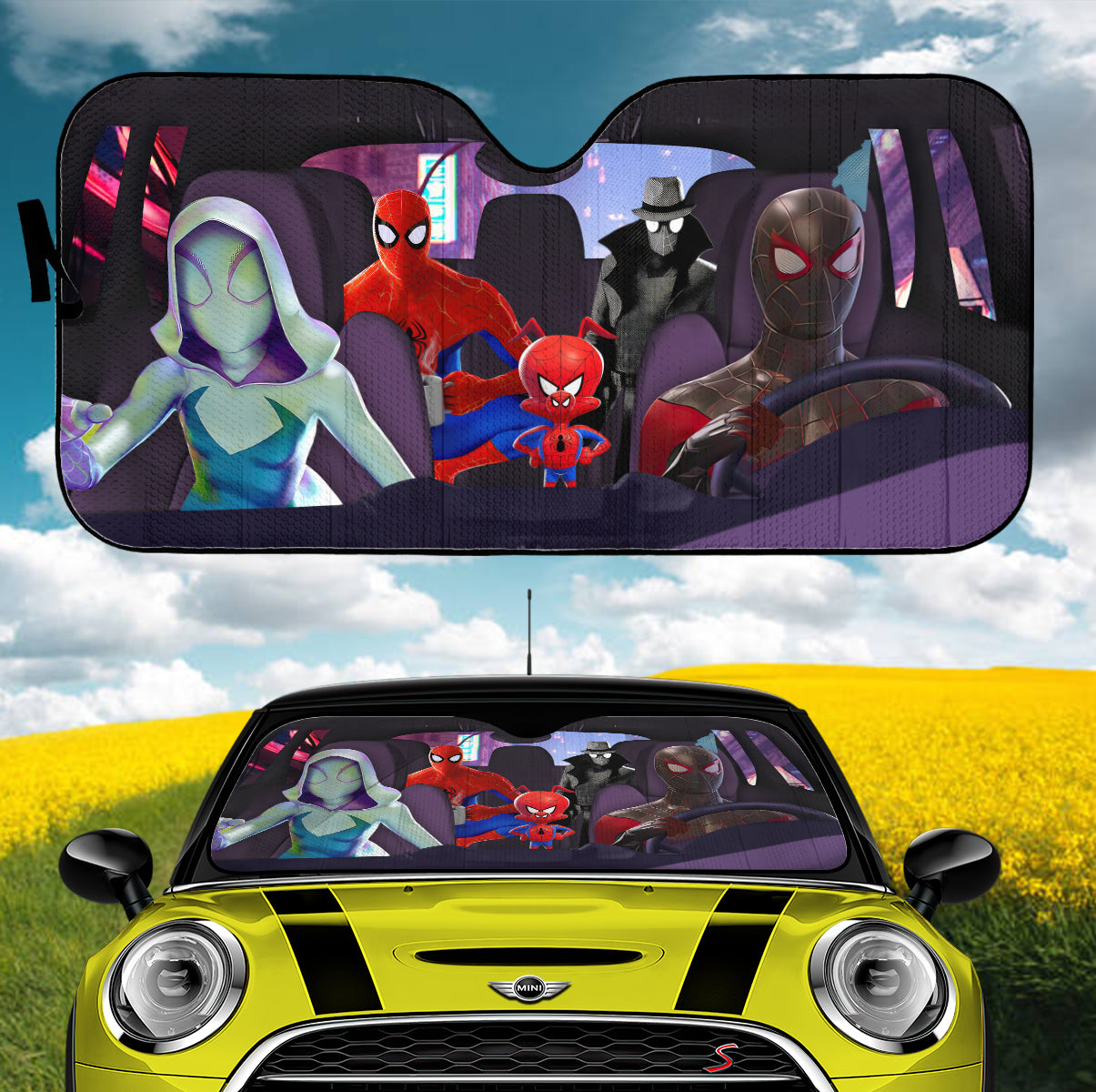 Spider-Man Across the Spider-Verse Sunshades for Cars Auto Shade