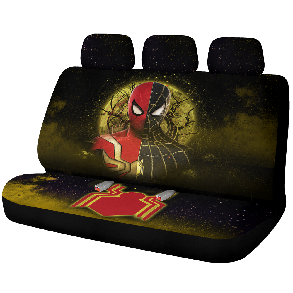 Spider Man Black Suit No Way Home Car Back Seat Covers Protectors