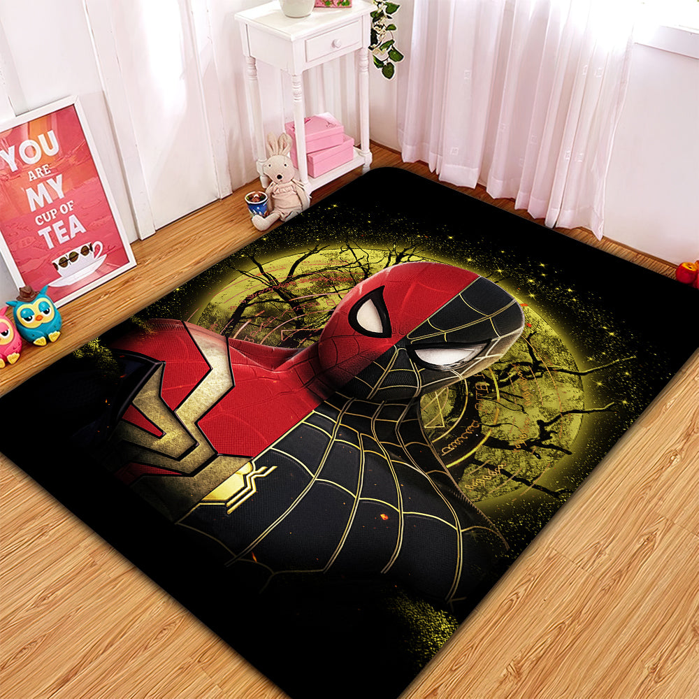 Spider Man Black Suit Area Rectangle Rug for Home Decor - Bedroom, Living Room
