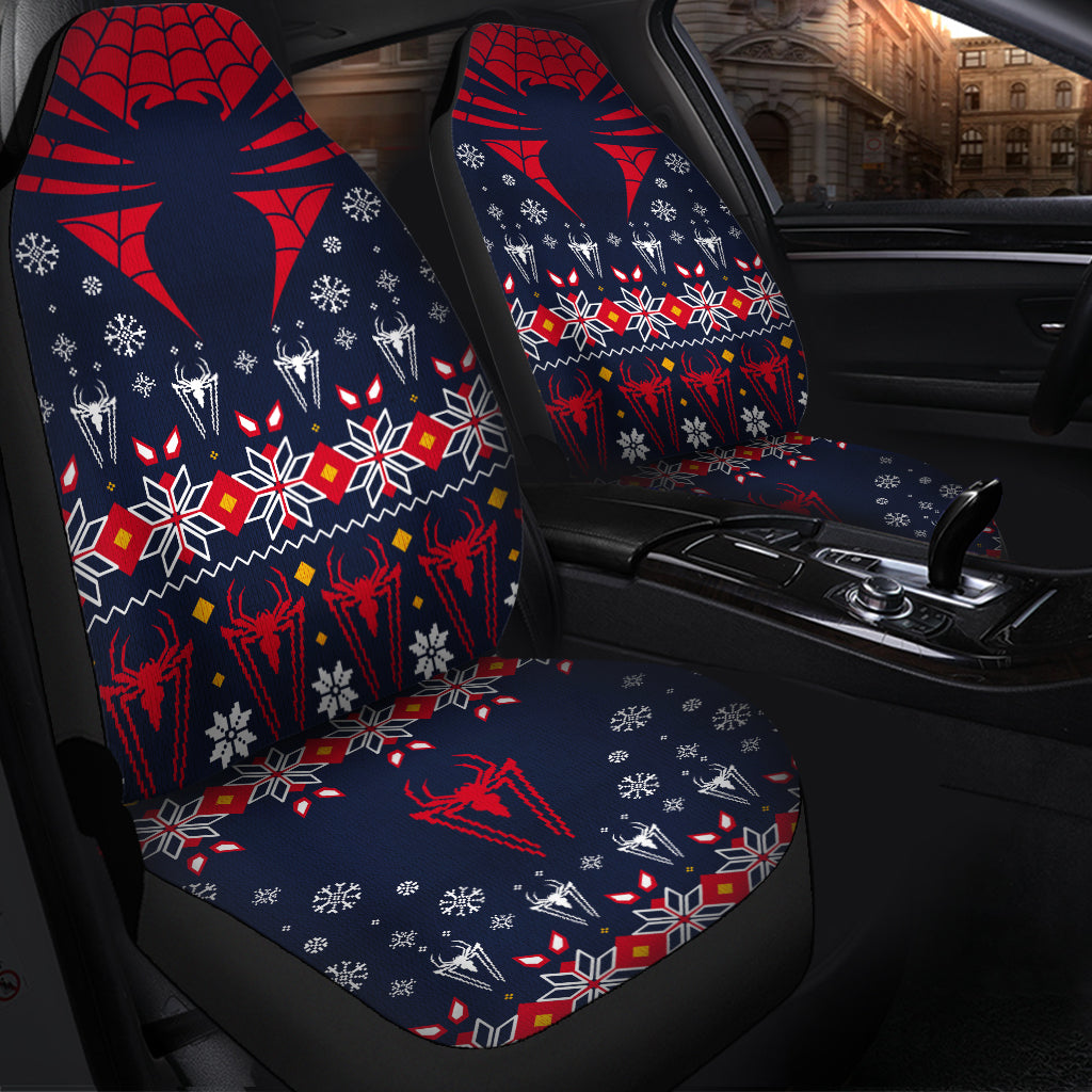 Spider Man Christmas Theme Premium Custom Car Seat Covers Protectors