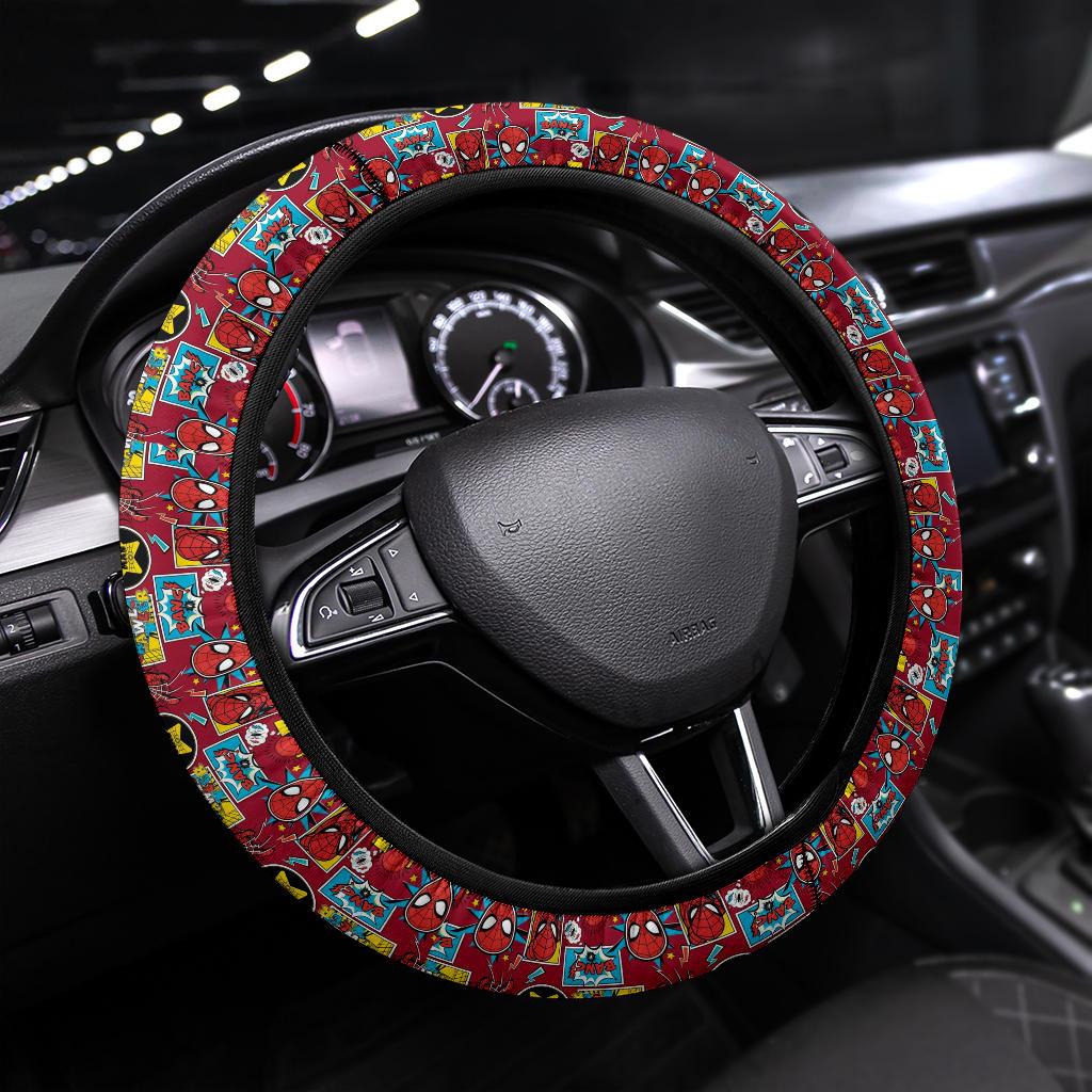 Spider Man Custom Car Steering Wheel Cover - Spider