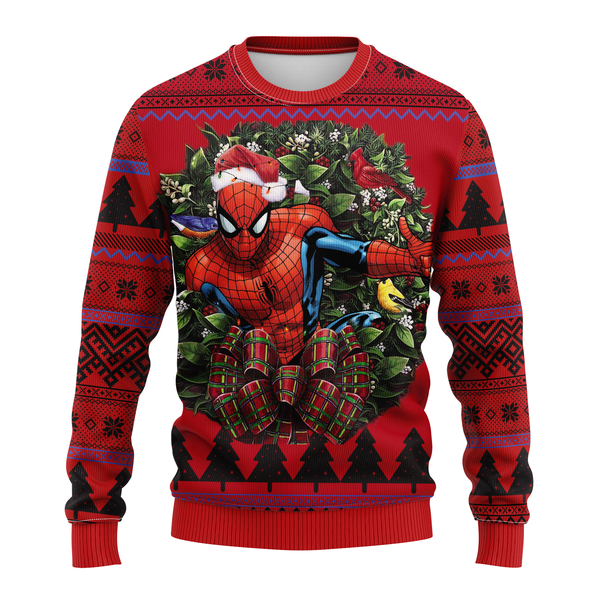 Spider Man Ugly Christmas Sweater Illustration for Thanksgiving Gift