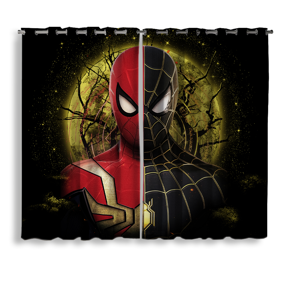 Spiderman Black Suit No Way Home Curtain - Moonlight Window Decor