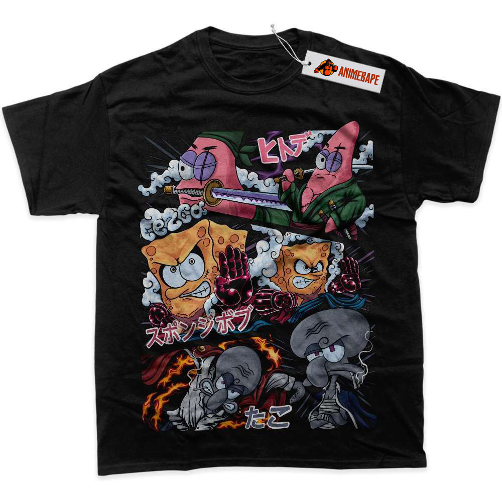 SpongeBob SquarePants Animated Graphic T-Shirt for Kids and Adults