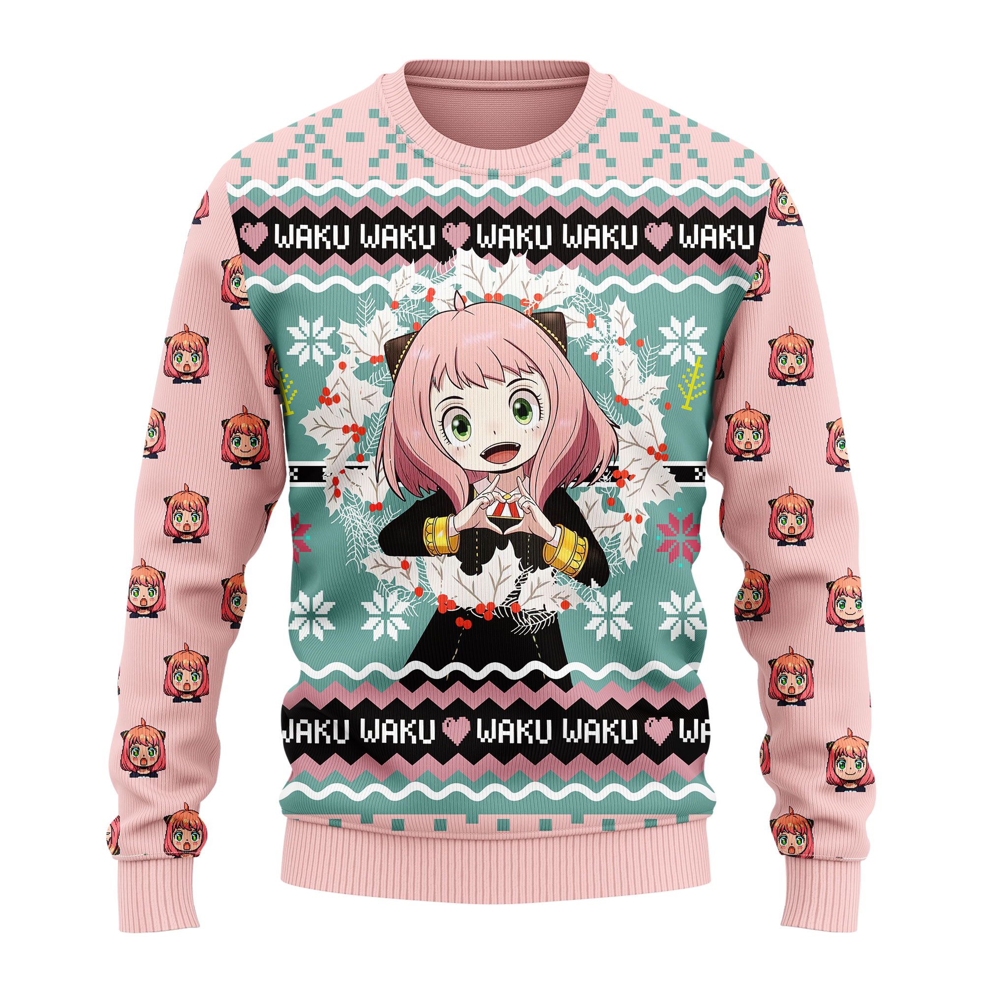 Anya Waku Spy X Family Ugly Christmas Sweater Anime Xmas Gift