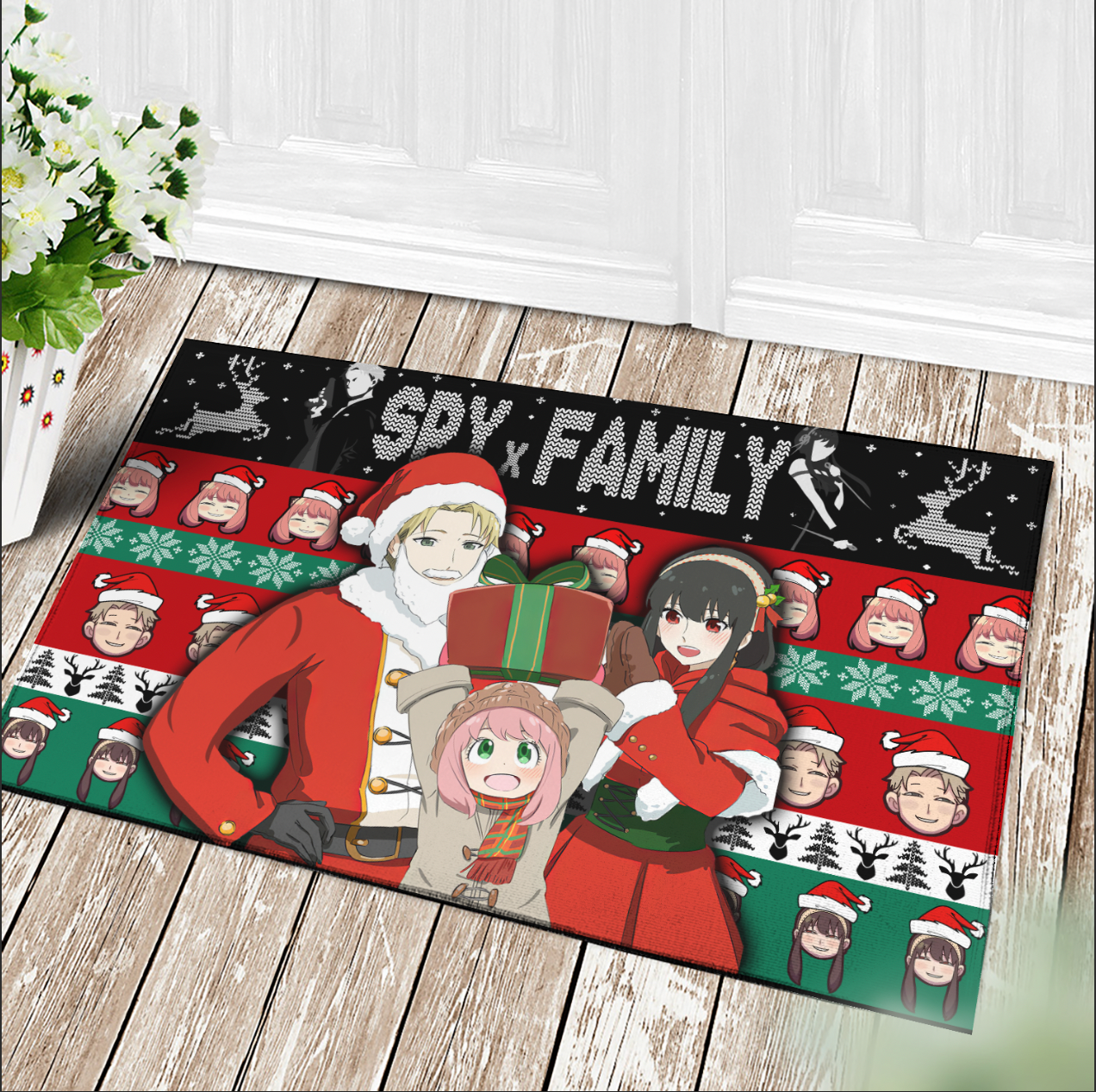 Spy x Family Doormat for Christmas Home Decor Holiday Welcome Mat