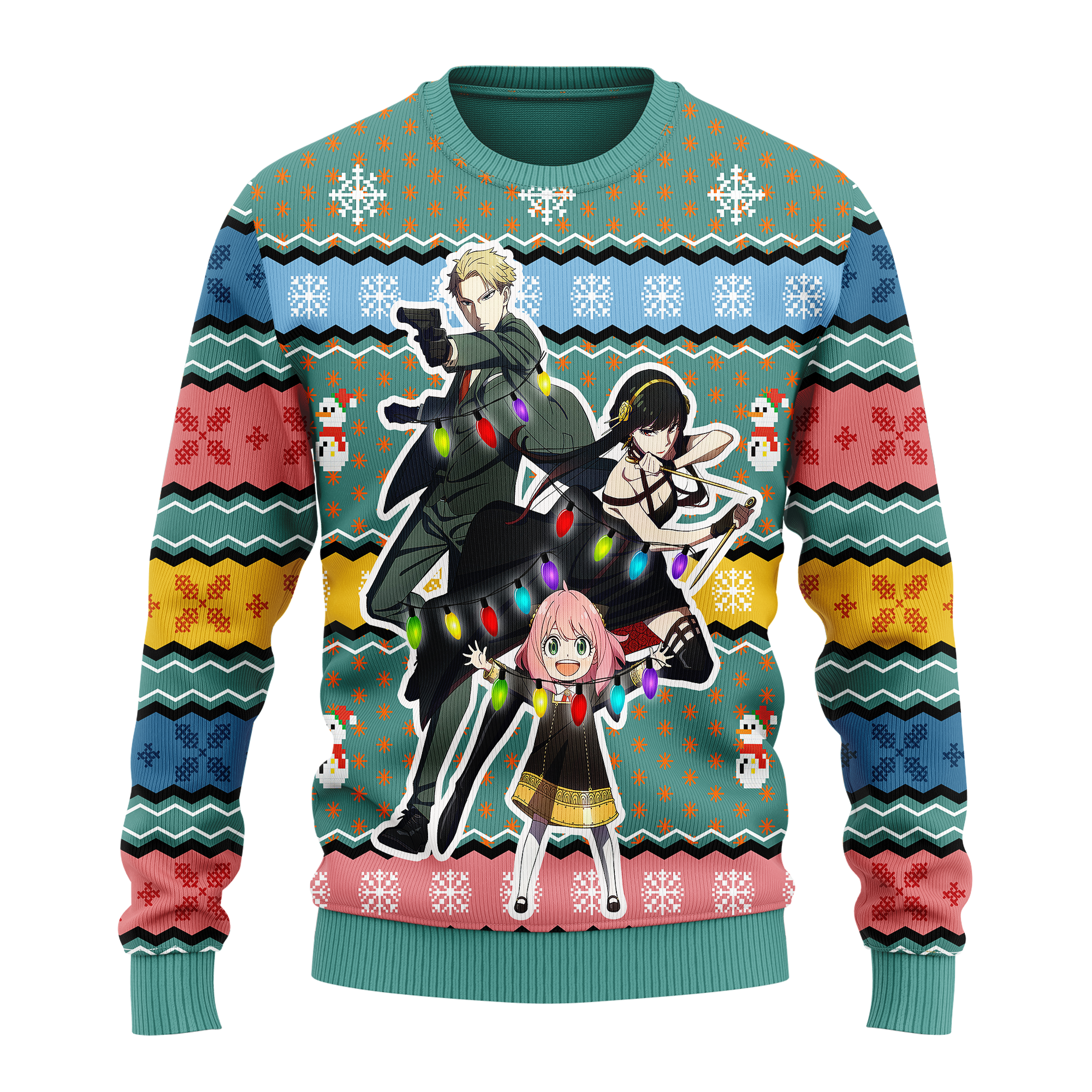Loid Yor Anya Ugly Christmas Sweater Anime Holiday Gift for Fans