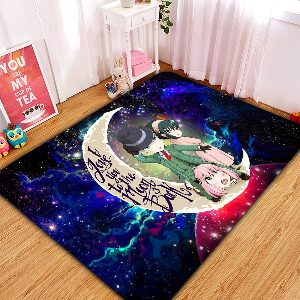 Spy X Family Love You To The Moon Galaxy Rectangle Rug Home Decor 7400
