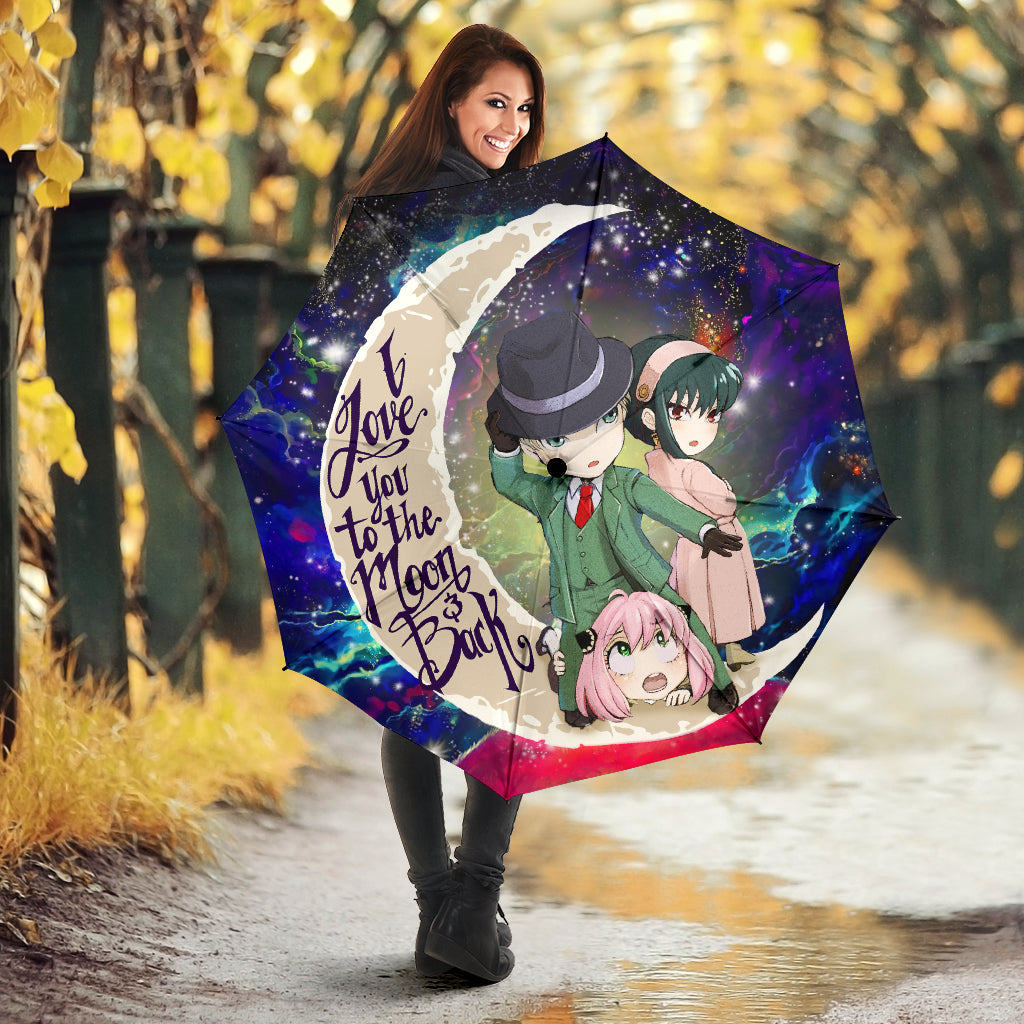Spy x Family Umbrella - Love You To The Moon Galaxy Design