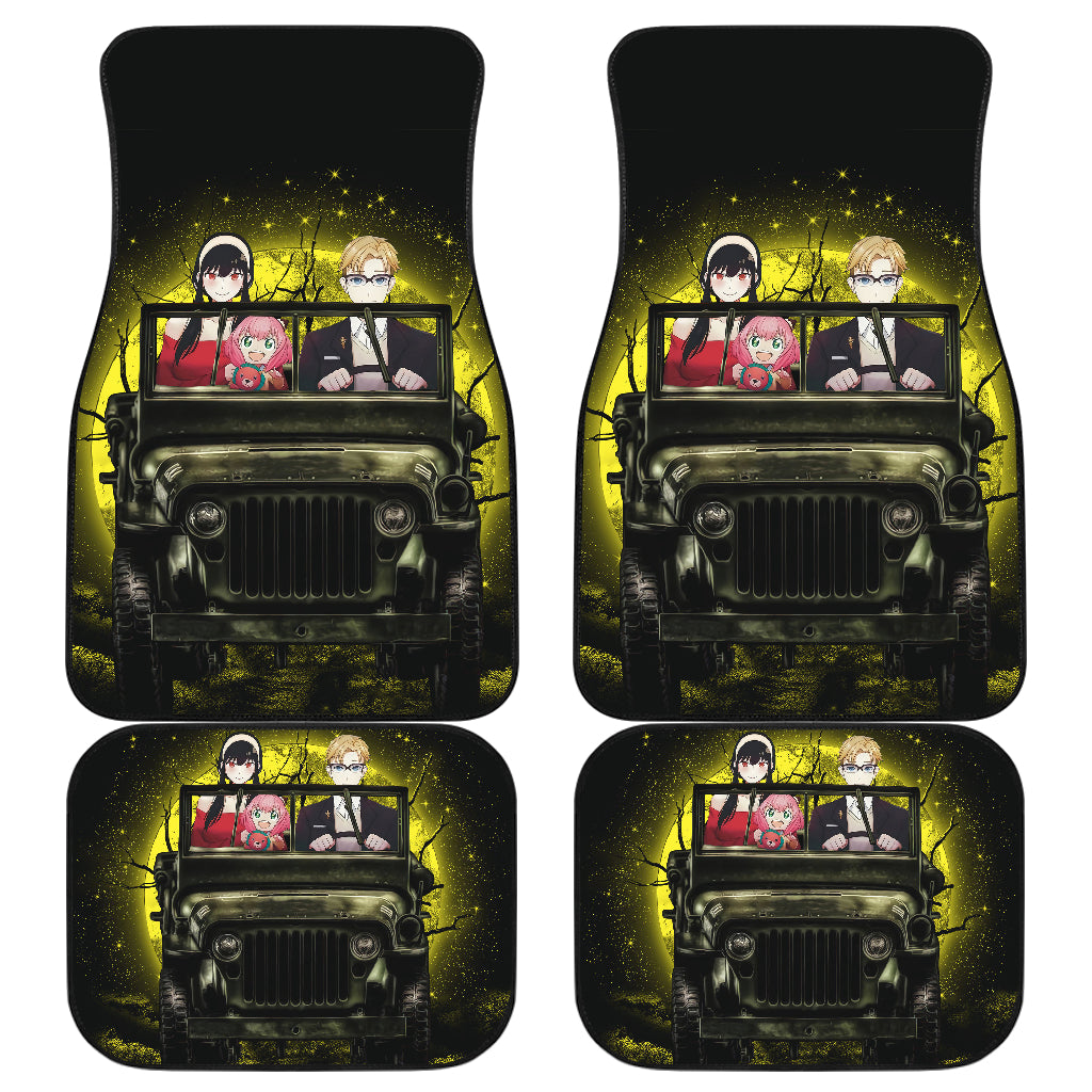 Yor and Anya Jeep Moonlight Halloween Car Floor Mats Accessories