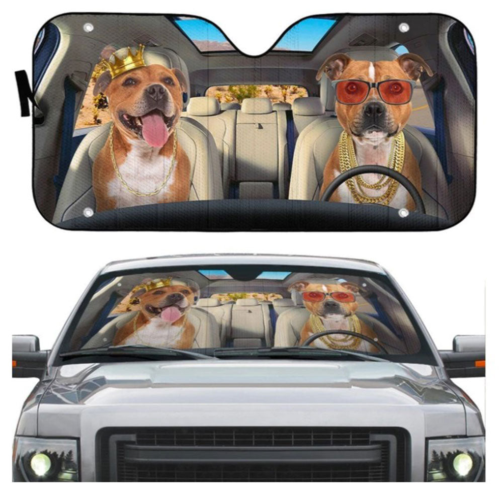 Staffordshire Bull Terrier Sun Shades for Car Windshield Accessories