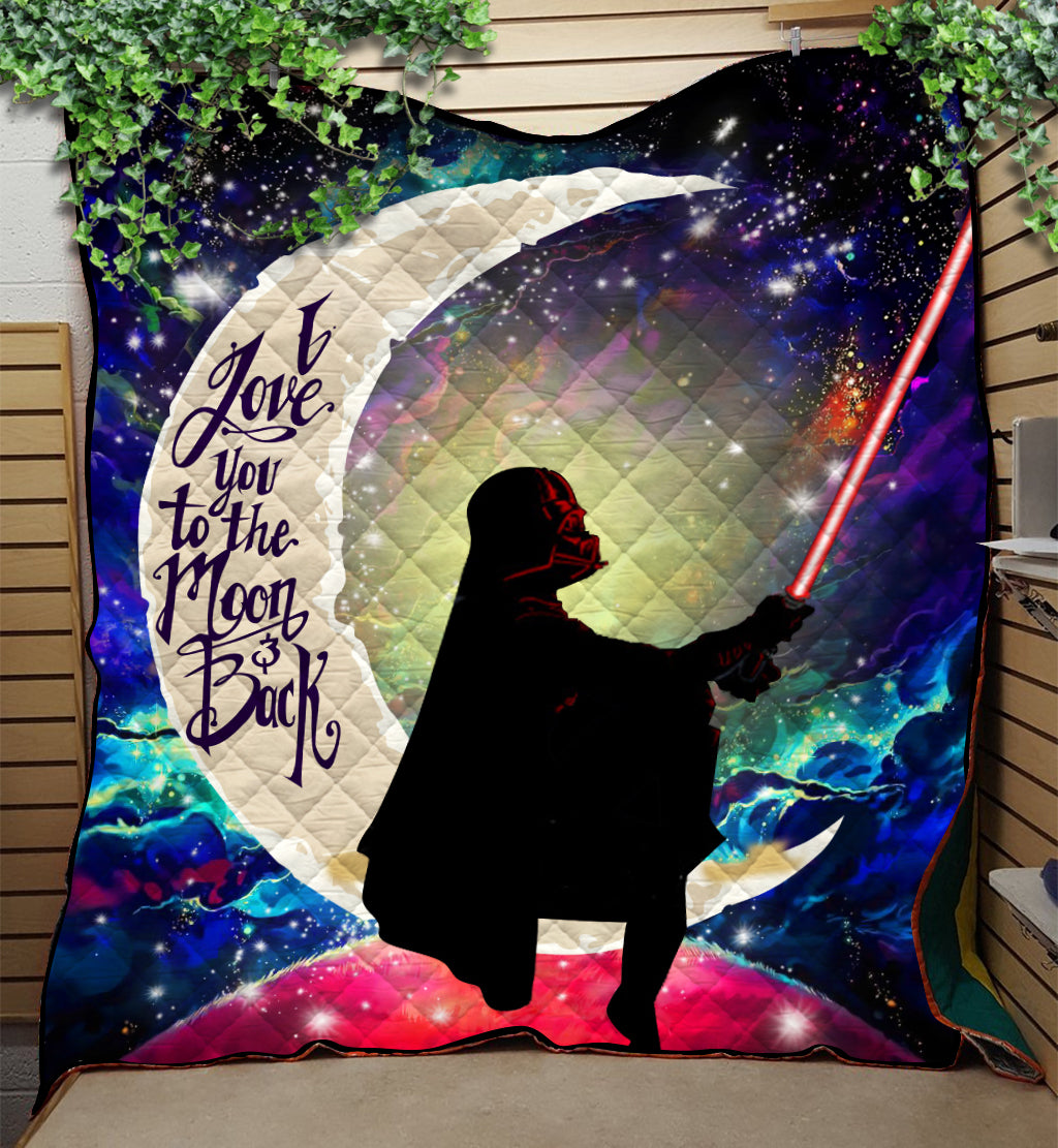 Star Wars Galaxy Quilt Blanket - Love You to the Moon Design