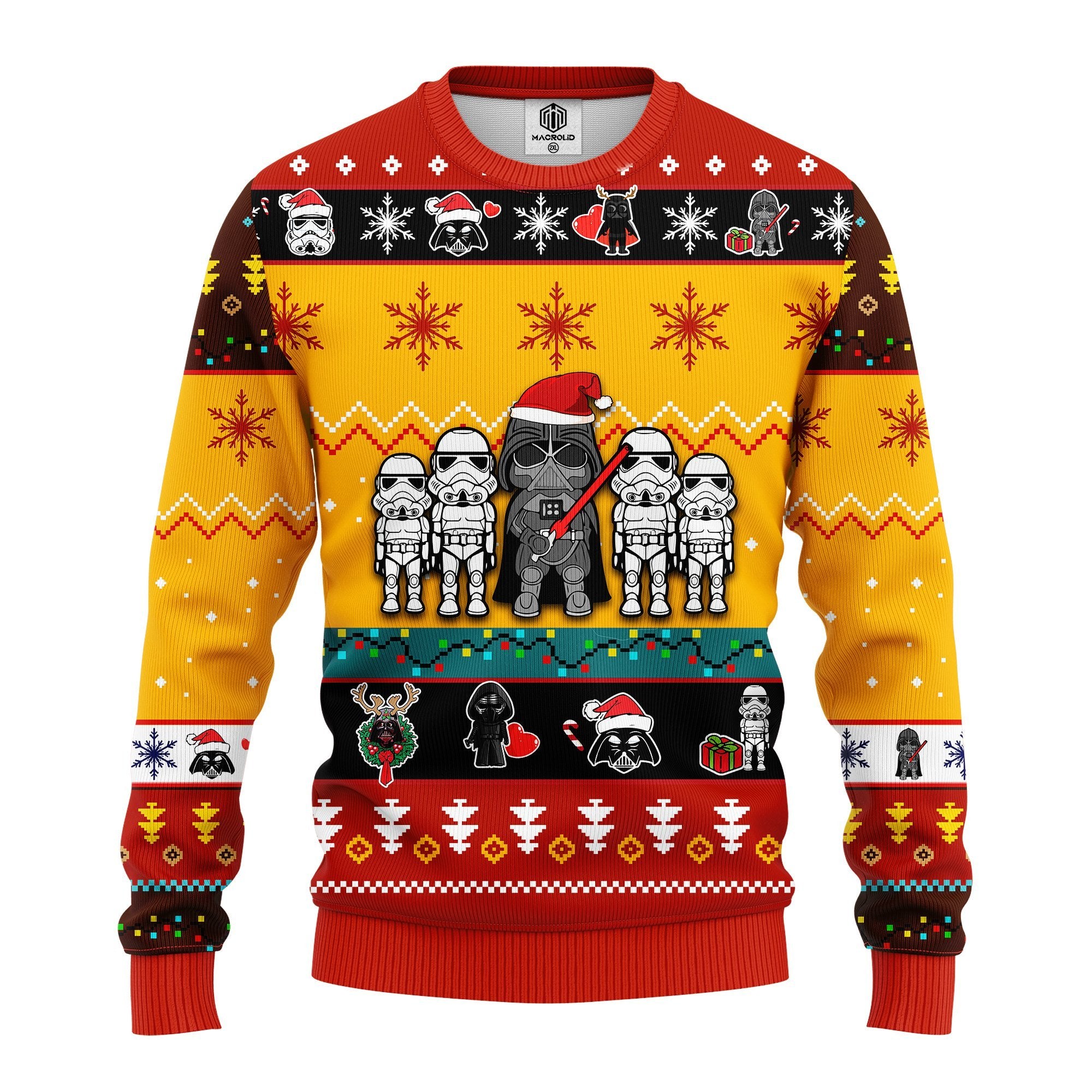 Star Wars Yellow Cute Ugly Christmas Sweater Gift for Thanksgiving