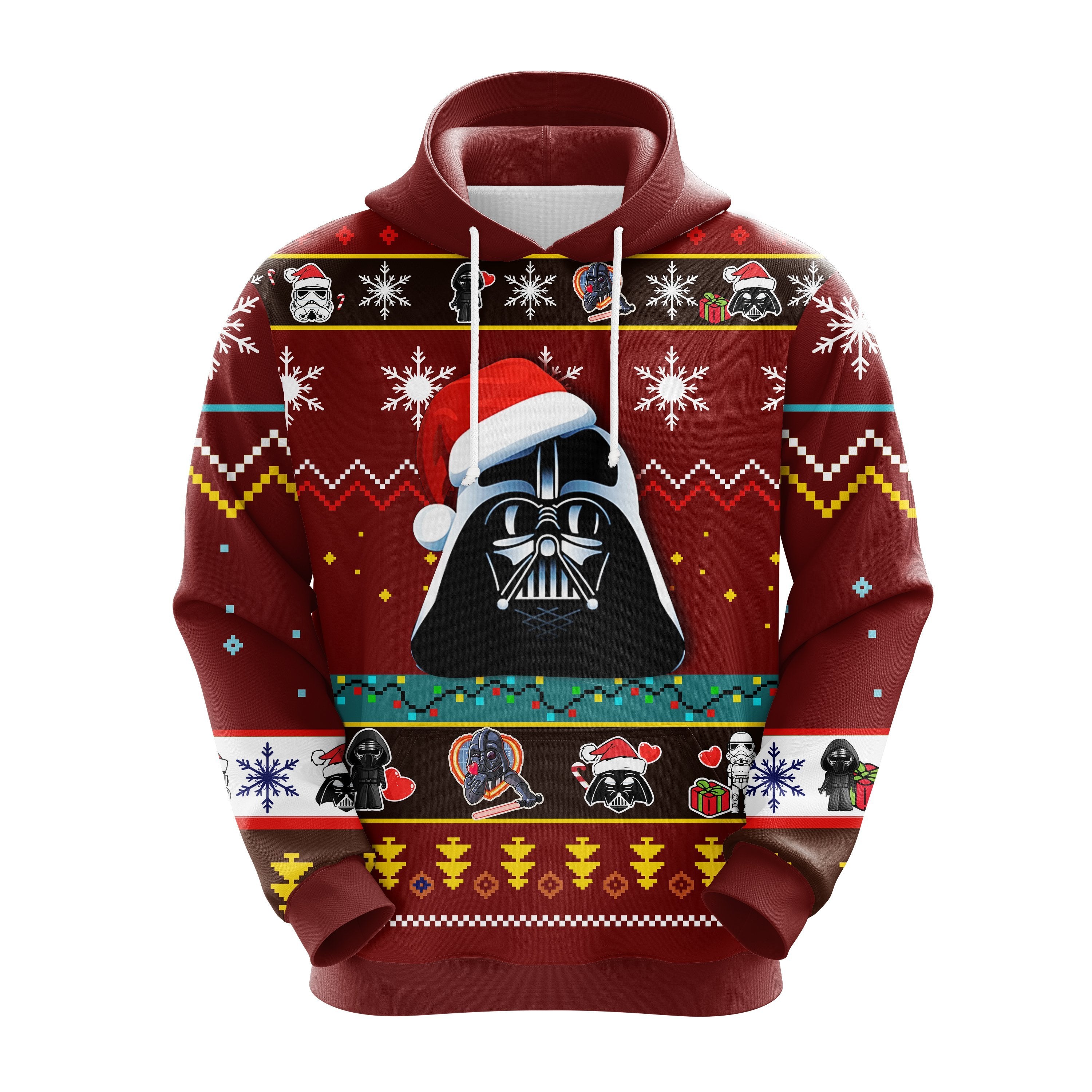 Dark Red Star Wars Christmas Hoodie Cute Noel Mc Ugly Gift Idea