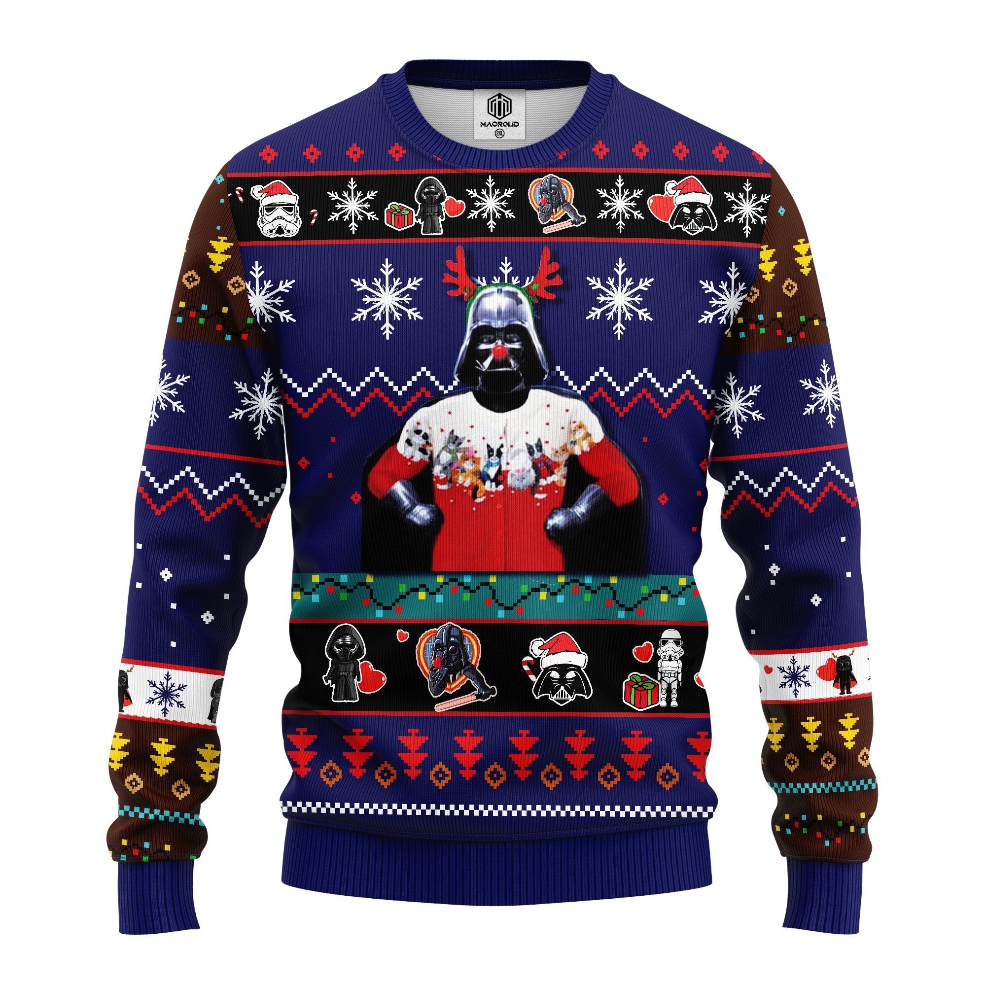 Funny Star Wars Ugly Christmas Sweater Blue - Great Holiday Gift