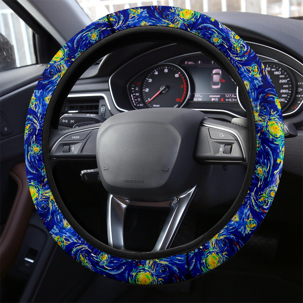 Premium Starry Night Car Steering Wheel Cover for Stylish Protection