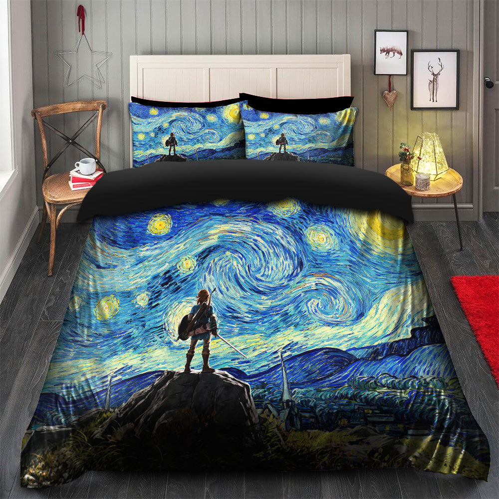 Legend Of Zelda Starry Night Bedding Set Duvet Cover & Pillowcases