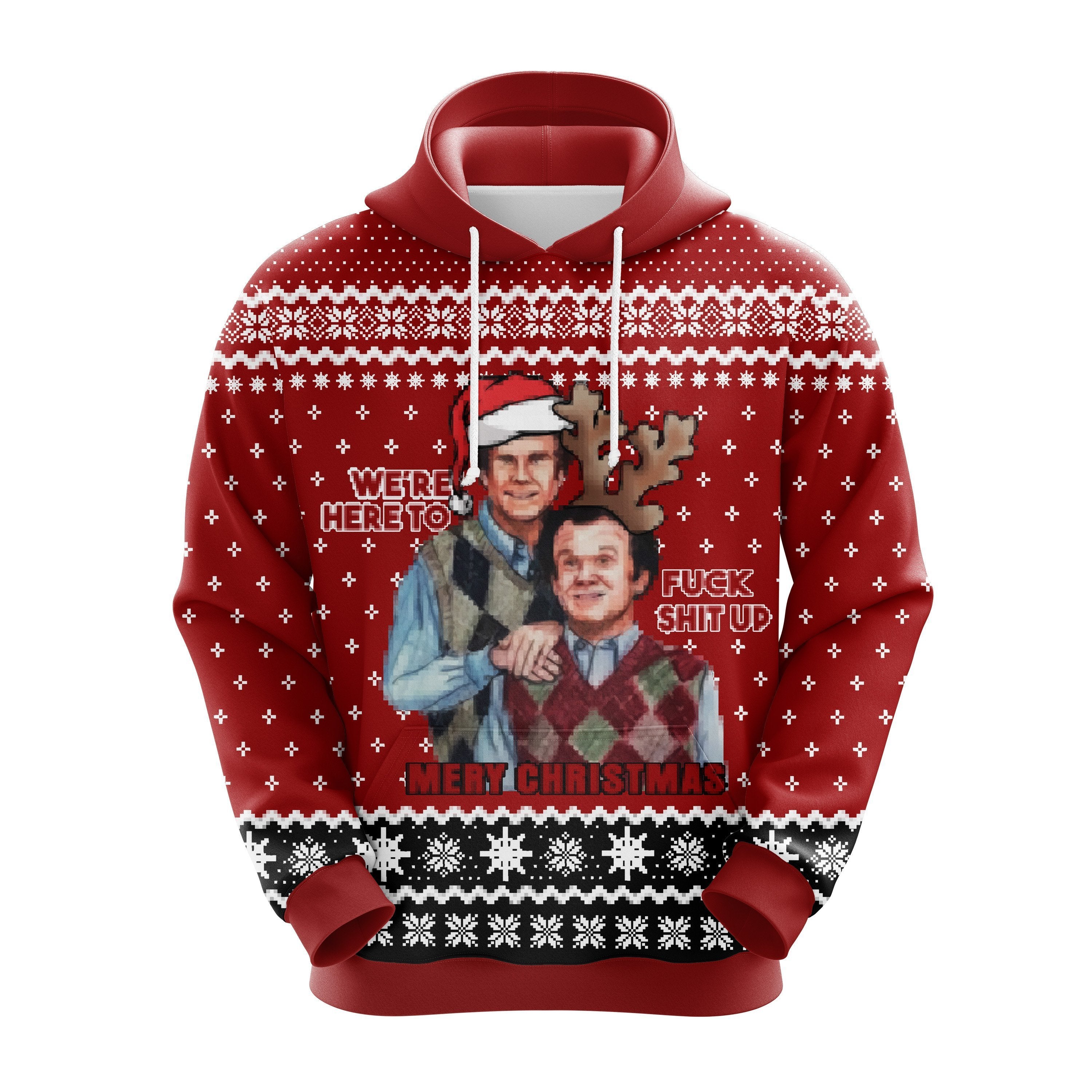 Festive Christmas Hoodie - Cute Noel Holiday Ugly Hoodie - Perfect Gift Idea for Thanksgiving