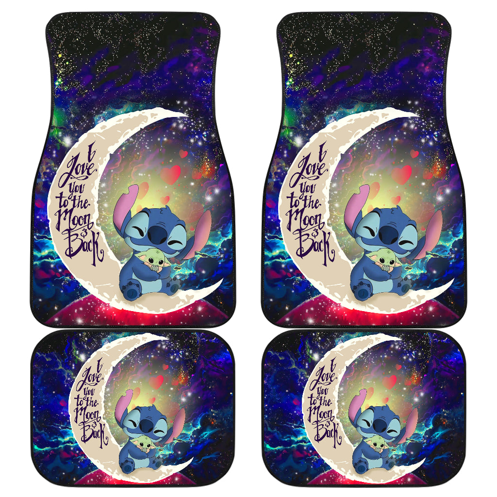 Baby Yoda Love You To The Moon Galaxy Car Mats for Kids
